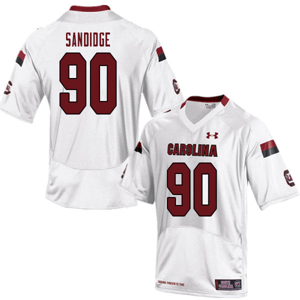 Men #90 Rick Sandidge South Carolina Gamecocks College Football Jerseys Sale-White
